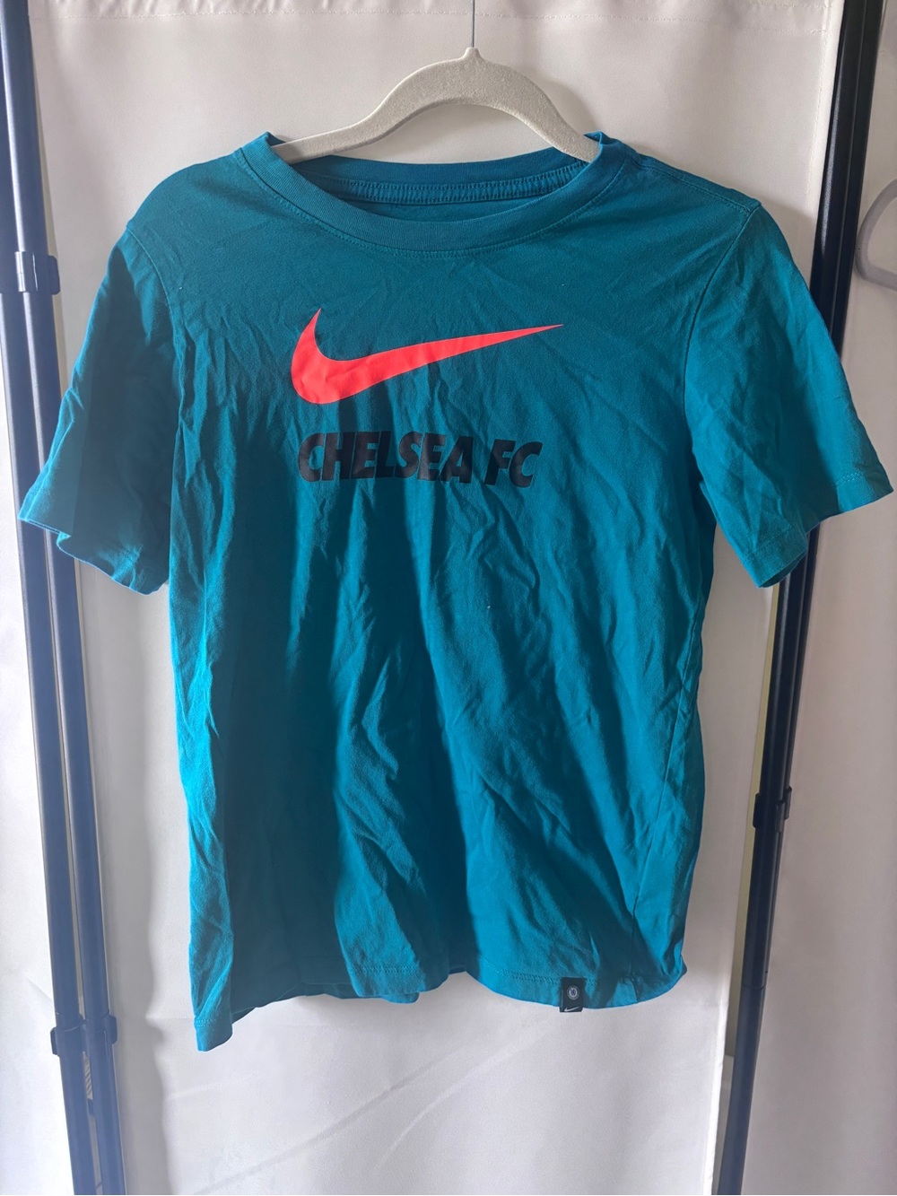 Nike Teal Chelsea FC T-Shirt with Orange Swoosh